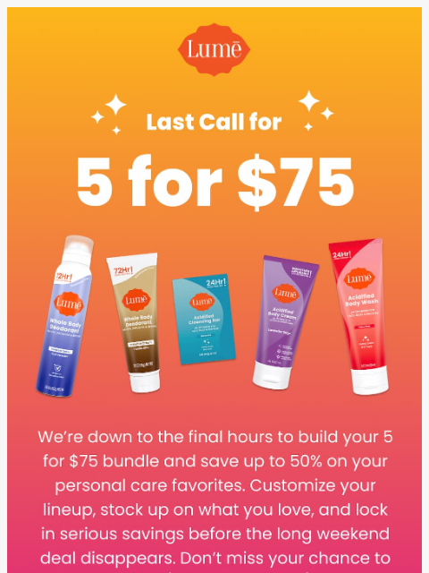 lumedeodorant newsletter: Don’t miss up to 50% off this weekend! 👋