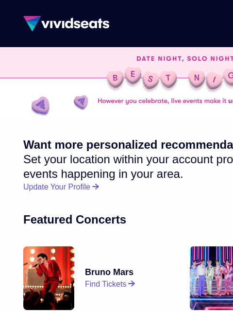 vividseats newsletter: Your National Ticket Update