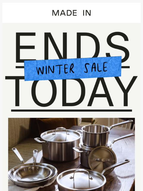 madeincookware newsletter: 🔥 Last Call to Save Before Prices Go Back Up