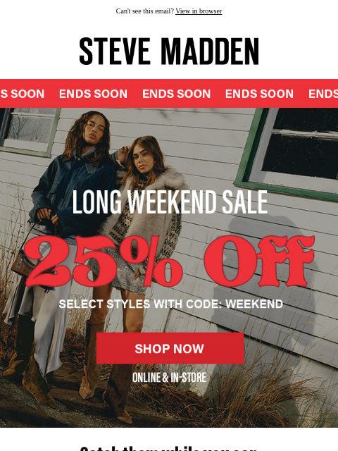 stevemadden newsletter: Say Goodbye To 25% off