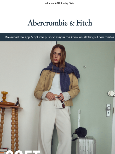 abercrombie newsletter: The long weekend means it's still Sunday.