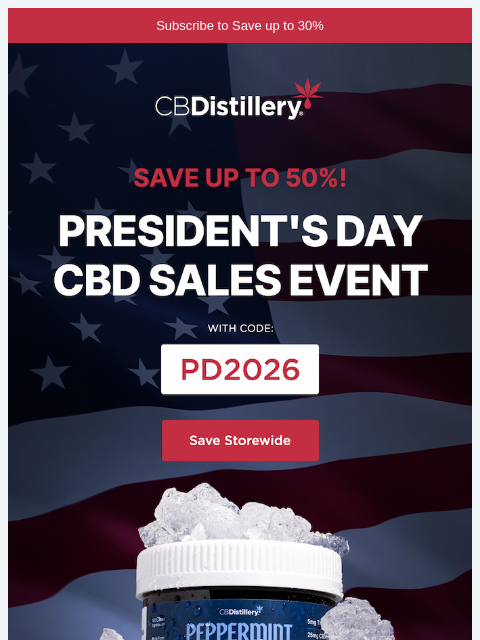 thecbdistillery newsletter: Save up to 50%!