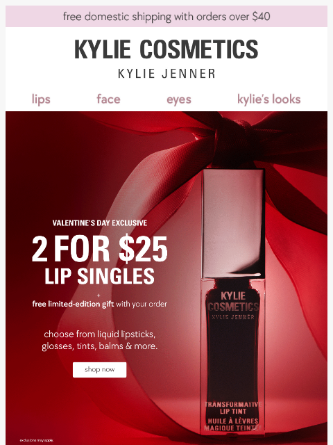 kyliecosmetics newsletter: FINAL CALL: 2 for $25 lippies 📢