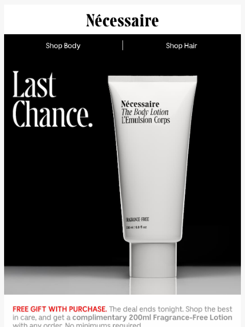 necessaire newsletter: Last Chance