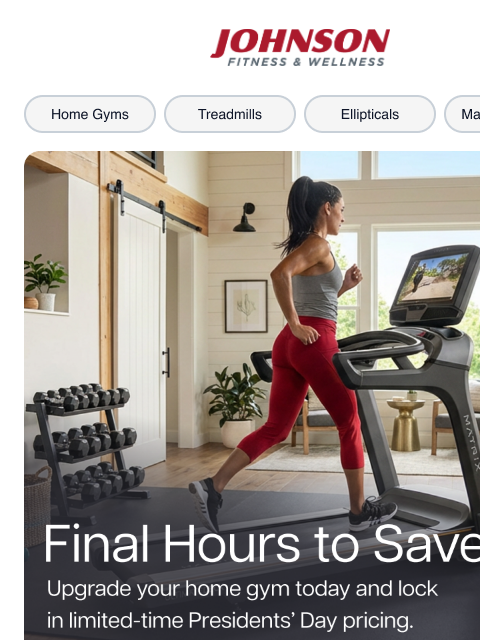 johnsonfit newsletter: Presidents' Day Savings End Tonight