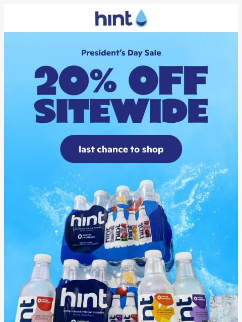 drinkhint newsletter: Don't miss out on 20% off