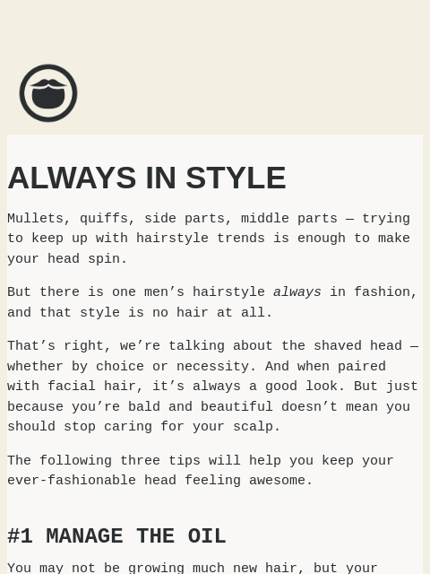 3 tips to keep your bald head looking and feeling awesome ͏ ͏ ͏ ͏ ͏ ͏ ͏ ͏ ͏ ͏ ͏ ͏ ͏ ͏ ͏ ͏ ͏ ͏ ͏ ͏ ͏ ͏ ͏ ͏ ͏ ͏ ͏ ͏ ͏ ͏ ͏ ͏ ͏ ͏ ͏ ͏ ͏ ͏ ͏ ͏ ͏ ͏ ͏ ͏ ͏ ͏ ͏ ͏ ͏ ͏ ͏ ͏ ͏ ͏ ͏ ͏ ͏ ͏ ͏ ͏ ͏ ͏ ͏ ͏ ͏ ͏ ͏ ͏ ͏ ͏ ͏ ͏