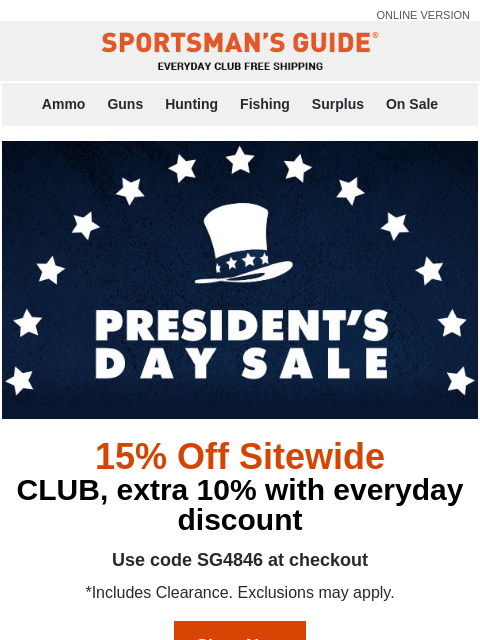 15% Off, no minimum. Plus, extra 10% Off for Club Members. ‌ ‌ ‌ ‌ ‌ ‌ ‌ ‌ ‌ ‌ ‌ ‌ ‌ ‌ ‌ ‌ ‌ ‌ ‌ ‌ ‌ ‌ ‌ ‌ ‌ ‌ ‌ ‌ ‌ ‌ ‌ ‌ ‌ ‌ ‌ ‌ ‌ ‌ ‌ ‌ ‌ ‌ ‌ ‌ ‌ ‌ ‌ ‌ ‌ ‌ ‌ ‌ ‌ ‌ ‌ ‌ ‌ ‌ ‌ ‌ ‌ ‌ ‌ ‌ ‌ ‌ ‌ ‌ ‌ ‌ ‌