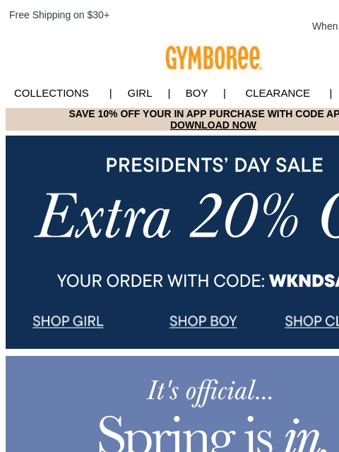 gymboree newsletter: LAST CALL for Extra 20% Off ⏰