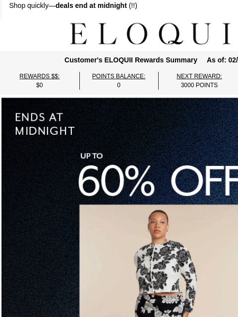 eloquii newsletter: Up to 60% off everything + EXTRA 60% off sale