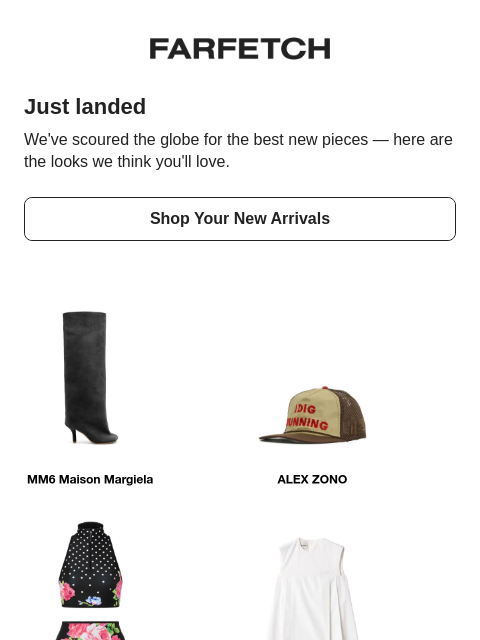 farfetch newsletter: New in, but make it you