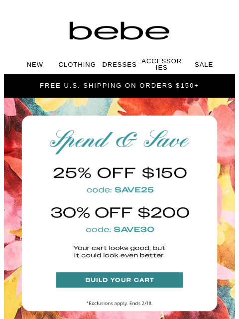 bebe newsletter: Add a Few More Cute Things 🛒 Save Up to 30%
