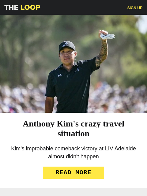 golfdigest newsletter: Anthony Kim's crazy travel situation, Viktor Hovla...