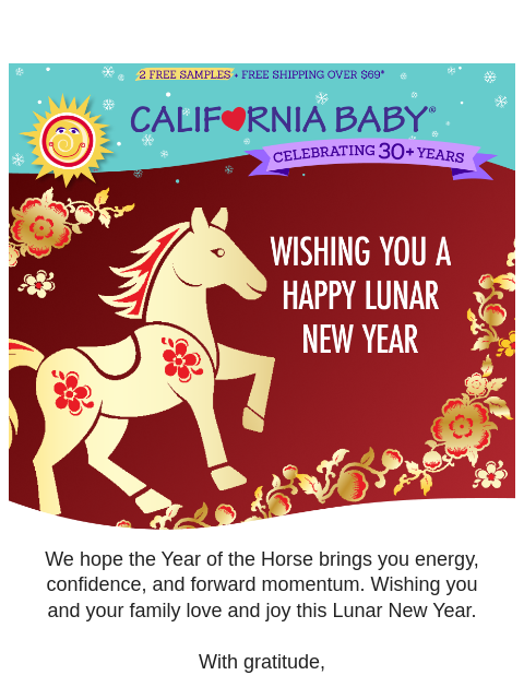 californiababy newsletter: Happy Lunar New Year! 🐎🧧