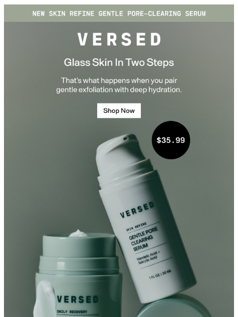 versedskin newsletter: Glass Skin, Bottled