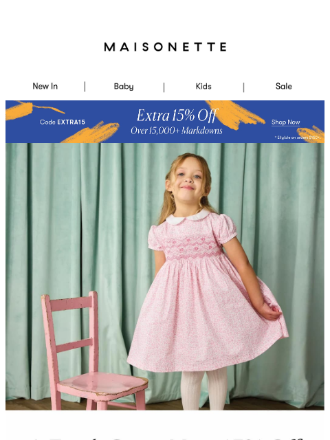 maisonette newsletter: New For Spring + Extra 15% Off Sitewide 🌸