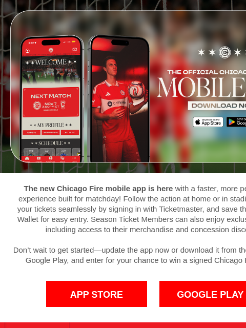 chicagofirefc newsletter: The New Chicago Fire App Is Here 📲🔥