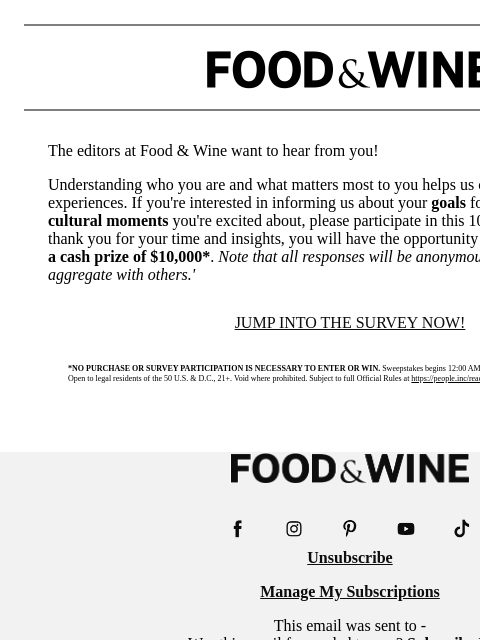 foodandwine newsletter: Tell us about what you’re looking forward to this ...