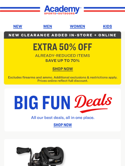 academy newsletter: CLEARANCE | Save Up to 70%