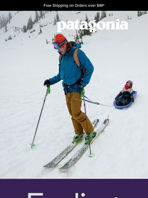 patagonia newsletter: Up to 40% off past-season gear