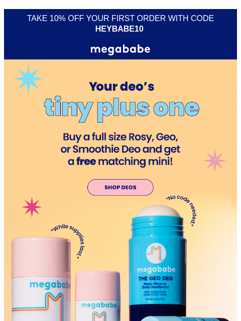 megababebeauty newsletter: A Little Extra, On Us!