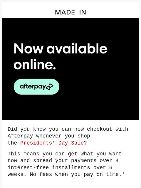 Now you can pay over time with Afterpay 🙌 ͏ ͏ ͏ ͏ ͏ ͏ ͏ ͏ ͏ ͏ ͏ ͏ ͏ ͏ ͏ ͏ ͏ ͏ ͏ ͏ ͏ ͏ ͏ ͏ ͏ ͏ ͏ ͏ ͏ ͏ ͏ ͏ ͏ ͏ ͏ ͏ ͏ ͏ ͏ ͏ ͏ ͏ ͏ ͏ ͏ ͏ ͏ ͏ ͏ ͏ ͏ ͏ ͏ ͏ ͏ ͏ ͏ ͏ ͏ ͏ ͏ ͏ ͏ ͏ ͏ ͏ ͏ ͏ ͏ ͏ ͏ ͏ ͏ ͏ ͏ ͏ ͏ ͏ ͏ ͏