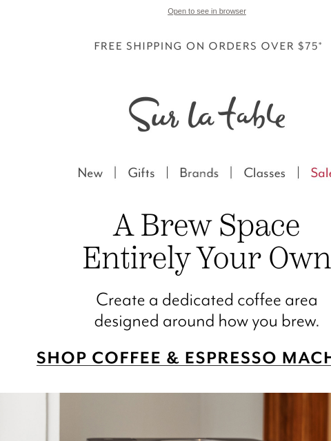 surlatable newsletter: ☕️ Build a coffee corner fit for your ritual.