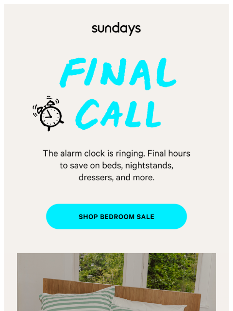 sundays-company newsletter: Last Wake-Up Call to Save ⏰