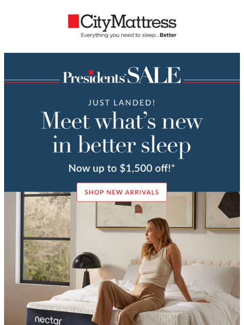 citymattress newsletter: New Arrivals for Better Sleep—Now on Sale
