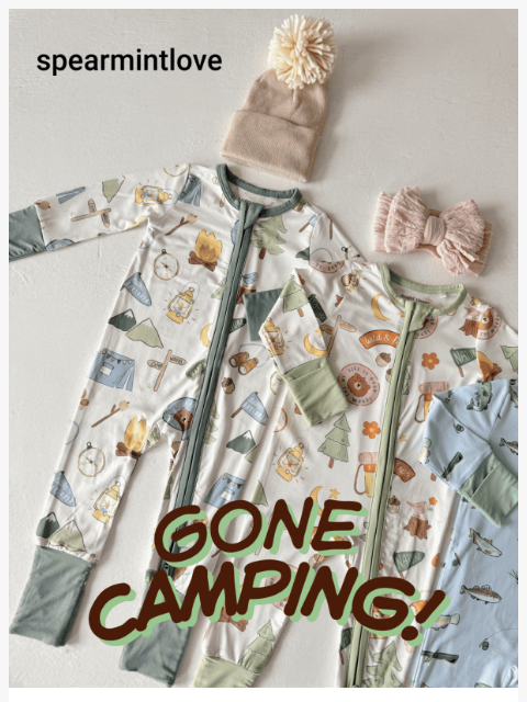 spearmintlove newsletter: Gone Camping! Back Soon 🌄