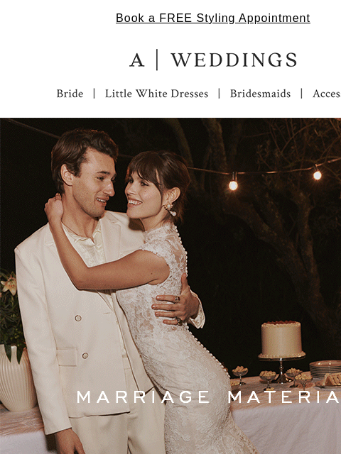 anthropologie newsletter: Marriage material: Lace, chiffon & satin