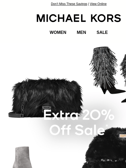 michaelkorsmail newsletter: Ends Tonight: Extra 20% Off Markdowns