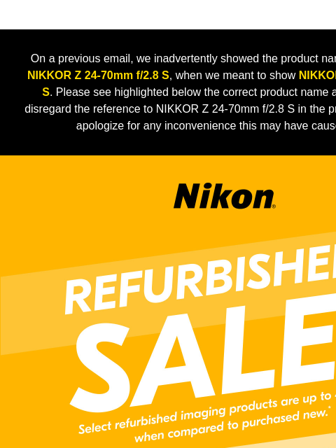 nikon newsletter: Oops! We Made a Mistake – Here’s the Correction
