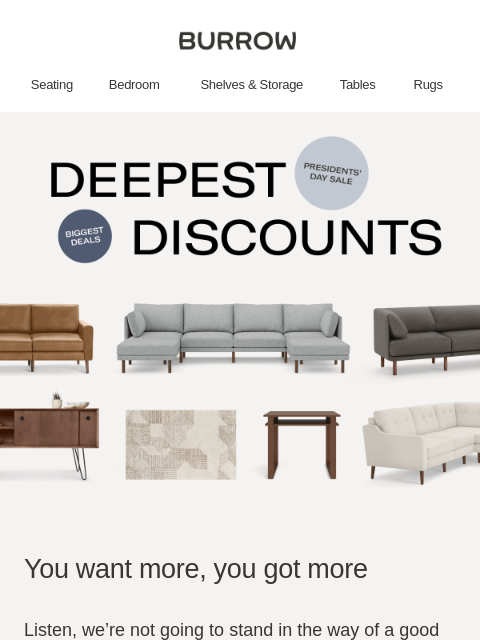 Ending soon: deep discounts, bigger savings, more Burrow. ‌ ‌ ‌ ‌ ‌ ‌ ‌ ‌ ‌ ‌ ‌ ‌ ‌ ‌ ‌ ‌ ‌ ‌ ‌ ‌ ‌ ‌ ‌ ‌ ‌ ‌ ‌ ‌ ‌ ‌ ‌ ‌ ‌ ‌ ‌ ‌ ‌ ‌ ‌ ‌ ‌ ‌ ‌ ‌ ‌ ‌ ‌ ‌ ‌ ‌ ‌ ‌ ‌ ‌ ‌ ‌ ‌ ‌ ‌ ‌ ‌ ‌ ‌ ‌ ‌ ‌ ‌ ‌ ‌ ‌ ‌ ‌