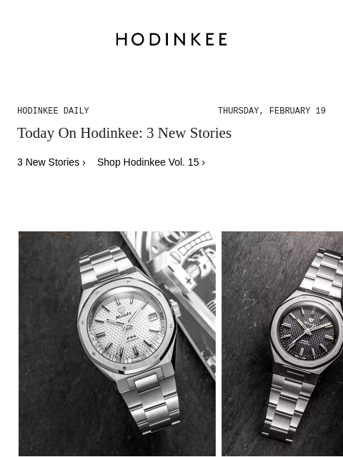 hodinkee newsletter: Hodinkee Daily | 02/19/2026