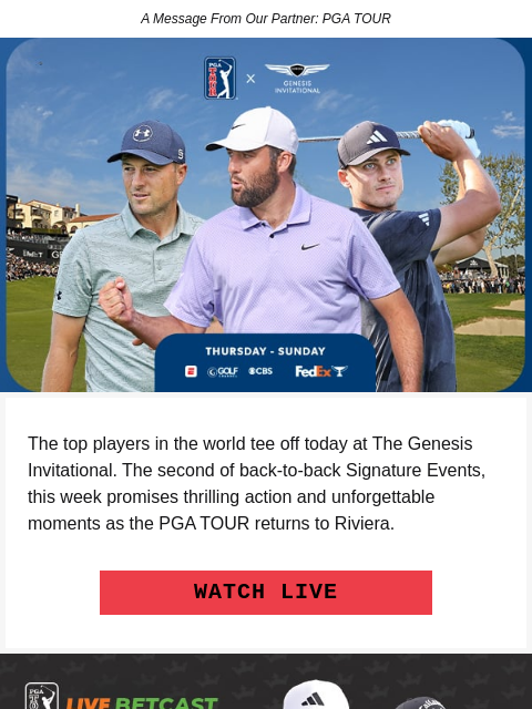 golfdigest newsletter: The PGA TOUR returns to Riviera