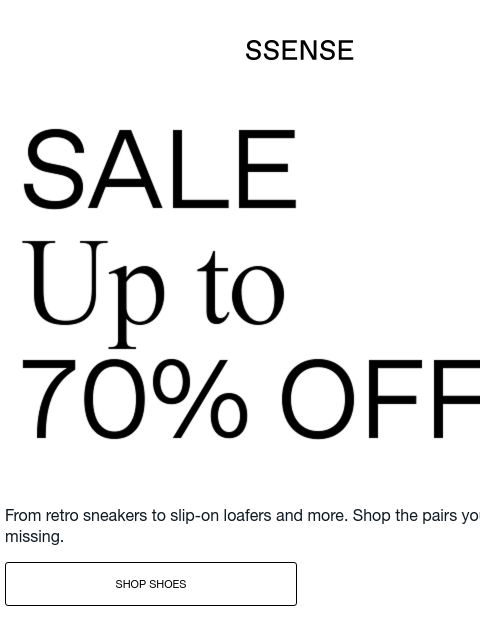 ssense newsletter: This Season’s Best Shoes