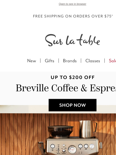 surlatable newsletter: Brew better with Breville (and save up to $200!)
