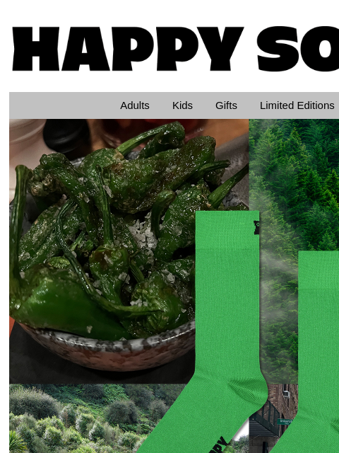 happysocks newsletter: Time For Green Socks!