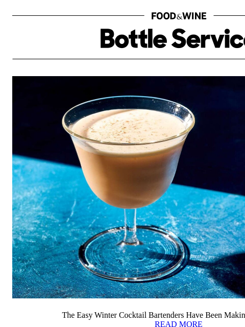 foodandwine newsletter: The 150-Year-Old Winter Cocktail Bartenders Love