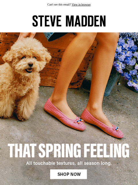 stevemadden newsletter: Texture For Spring?