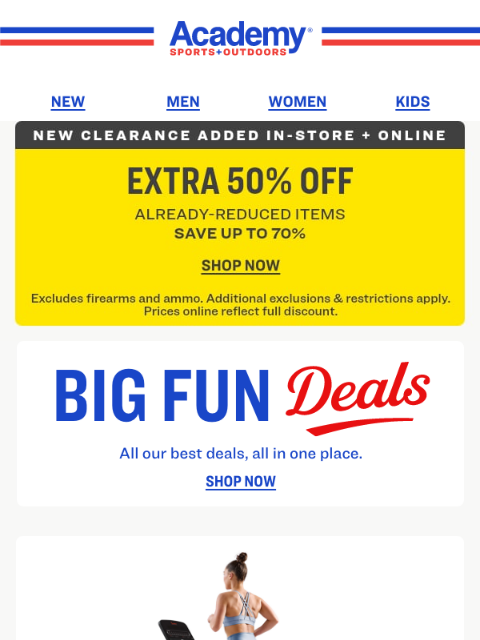 academy newsletter: Hot Deals on Fitness Gear + Shoes