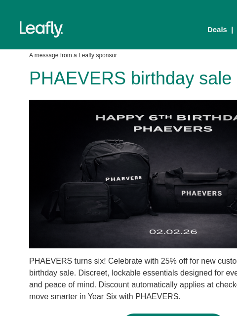 leafly newsletter: Six years of PHAEVERS 🎂