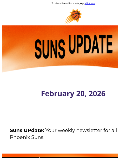 suns newsletter: Suns UPdate: Phoenix to Host 2027 NBA All-Star Wee...