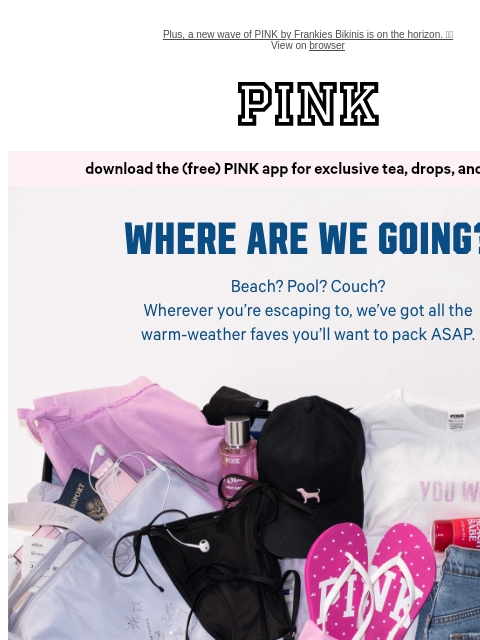 vspink newsletter: Did You Pack for Spring Break Yet?