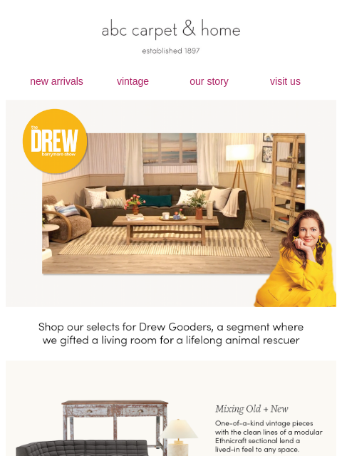 abchome newsletter: As Seen on The Drew Barrymore Show