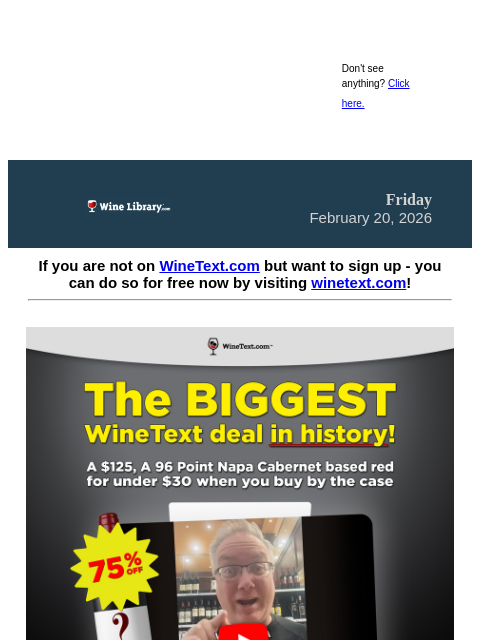 winelibrary newsletter: In 3 days, Wine Text will offer the biggest wine d...