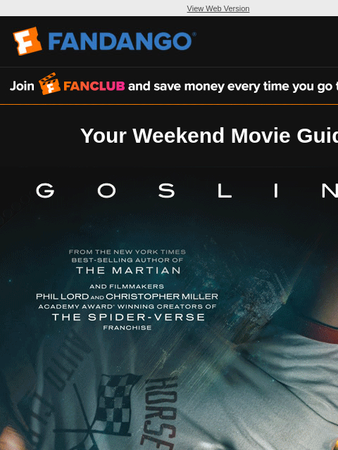 fandango newsletter: 🚀 Your Weekend Movie Guide