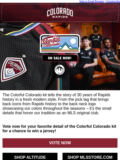 thecoloradorapids newsletter: What’s your favorite detail of the new Colorful Co...