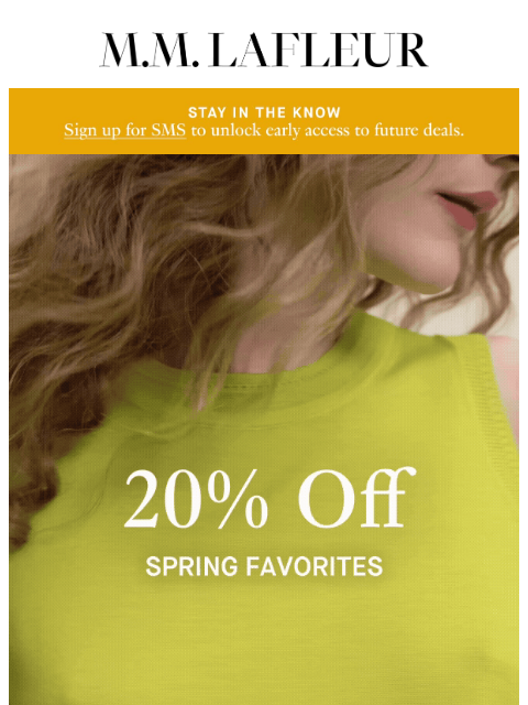 mmlafleur newsletter: 20% OFF: The Spring Refresh Event